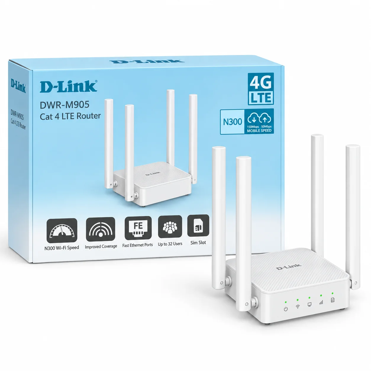D-Link DWR-M905 N300 4G LTE wireless router