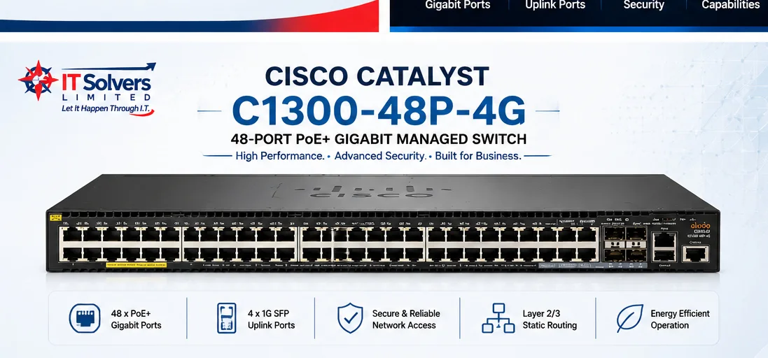 Cisco Catalyst C1300-48P-4G 48-Port PoE+ Switch